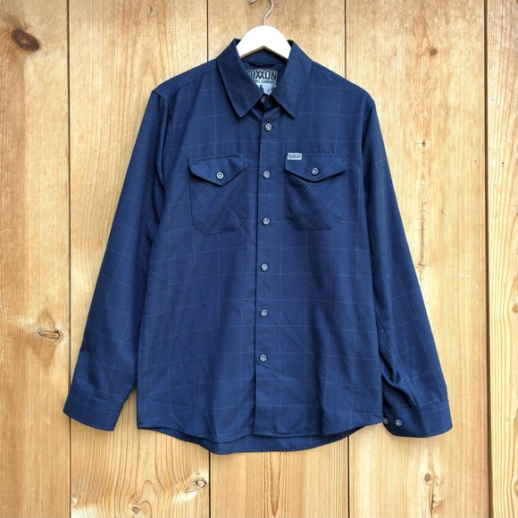 Dixxon Myers Flannel Blue Button Down Shirt Men’s Sz Medium - Picture 3 of 6